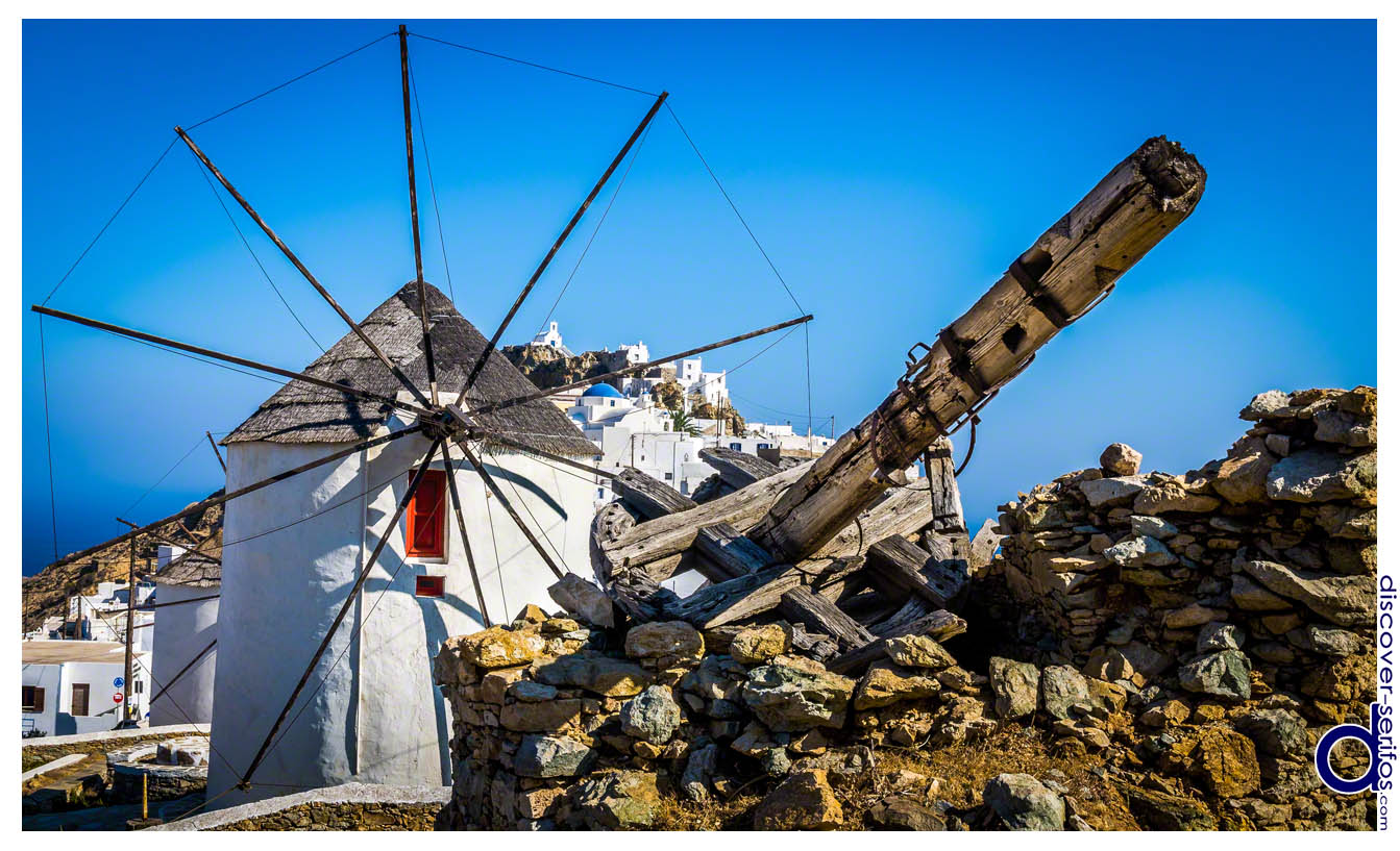 Serifos - Windmills in Pano Chora - Cyclades
