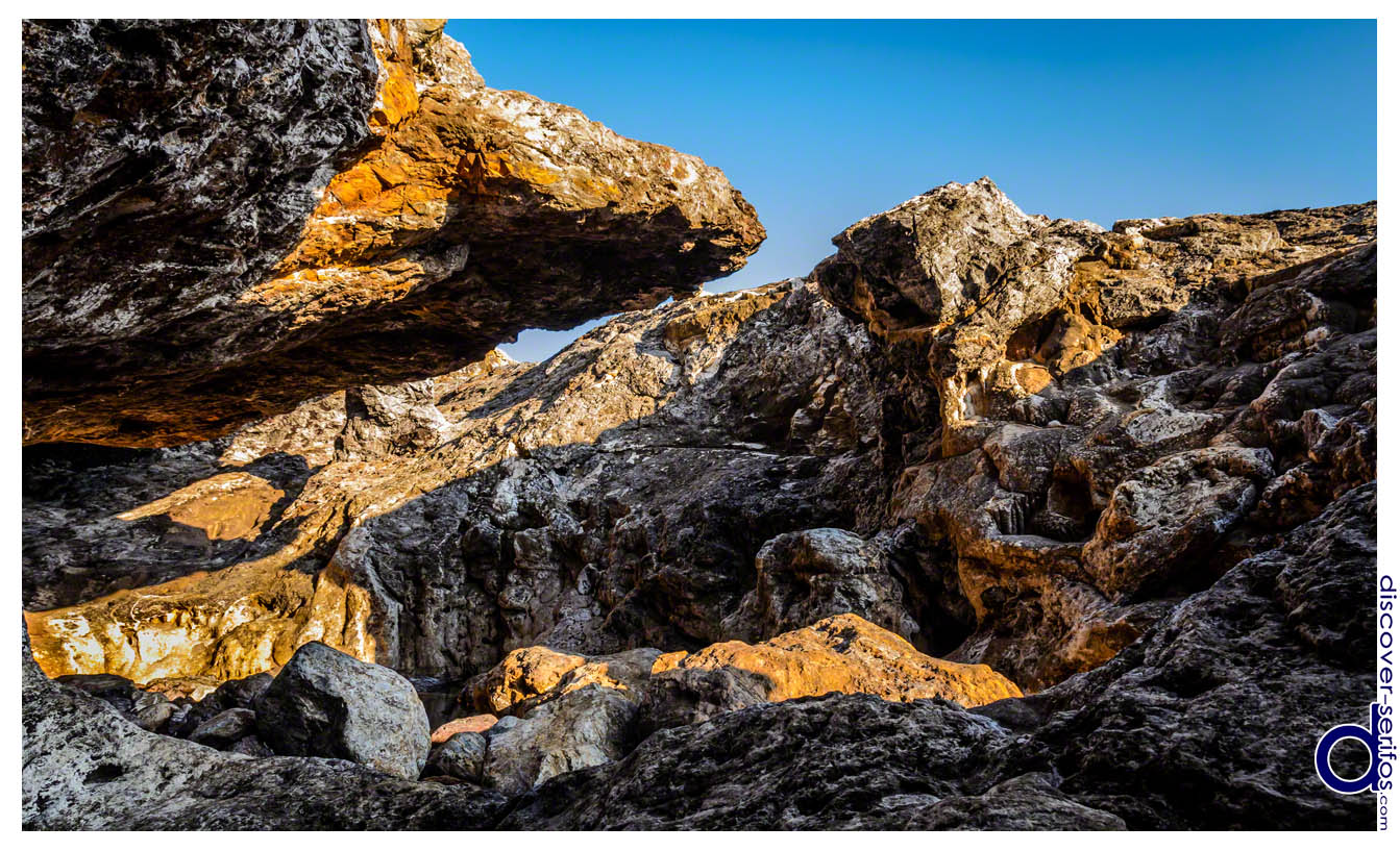 The rocky landscape of Serifos