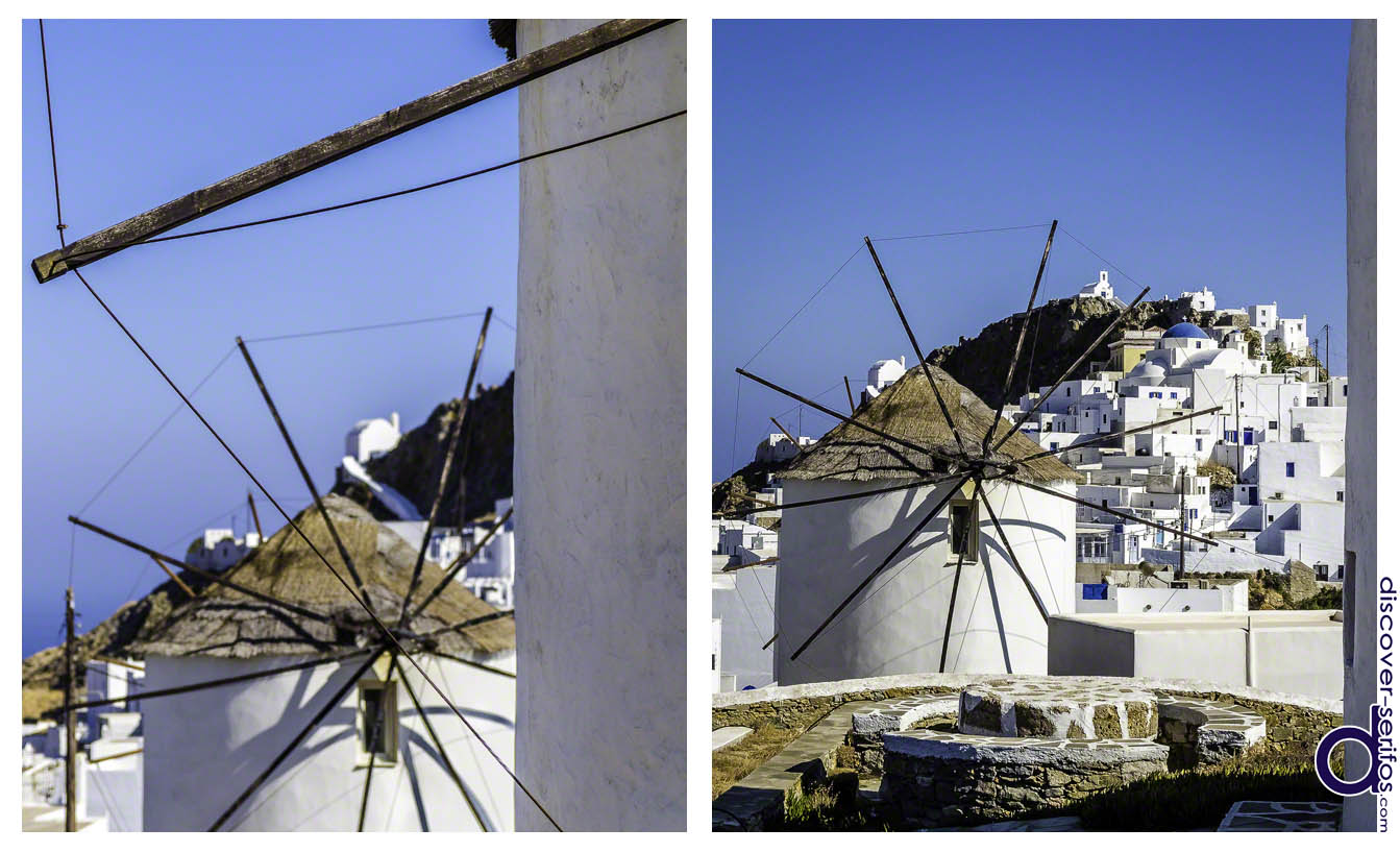 Windmills in Pano Chora of Serifos